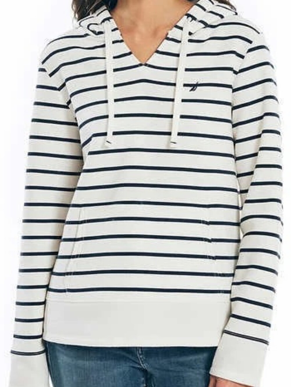 NAUTICA HOODED FLEECE LINED PULLOVER